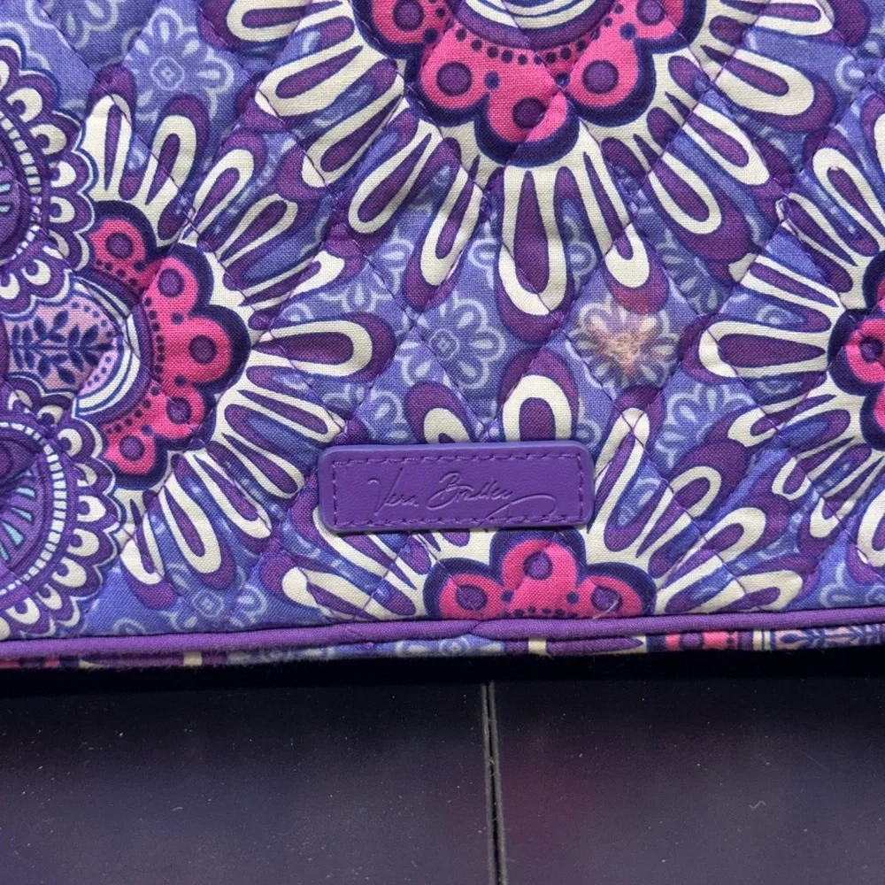 Vera Bradley Purple Floral Travel Cosmetics Bag